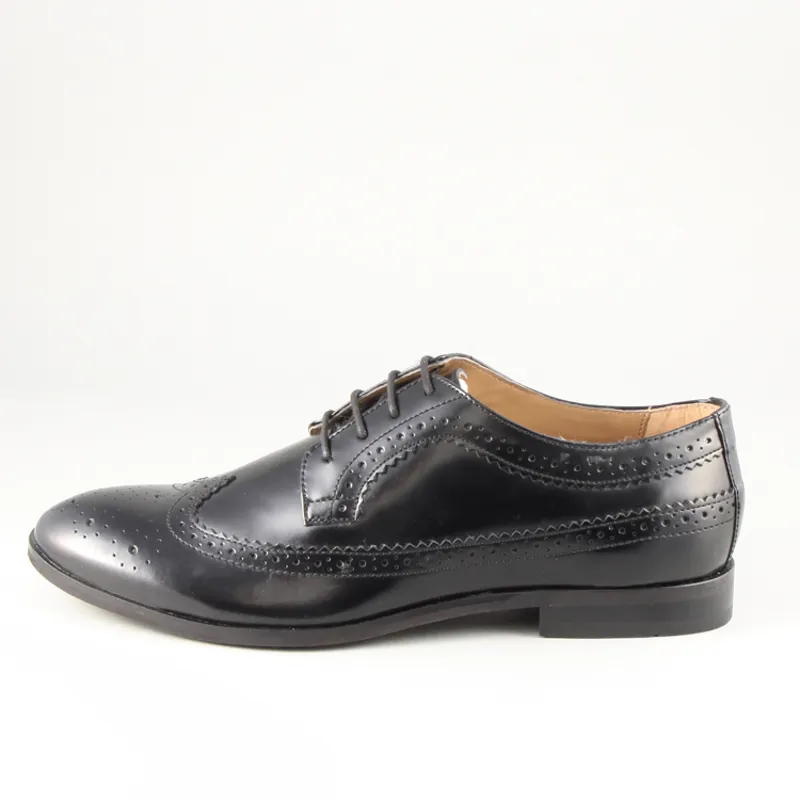 Hudson Crowthorne Hi Shine Brogue Shoe - Black-3